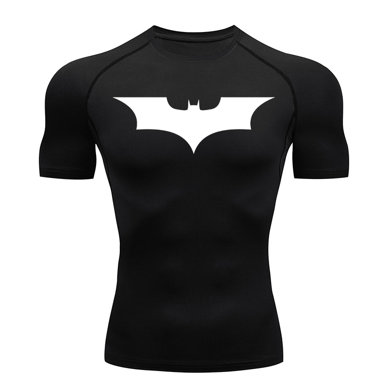 T Shirt Dry Fit - Camicie a compressione con stampa pipistrello