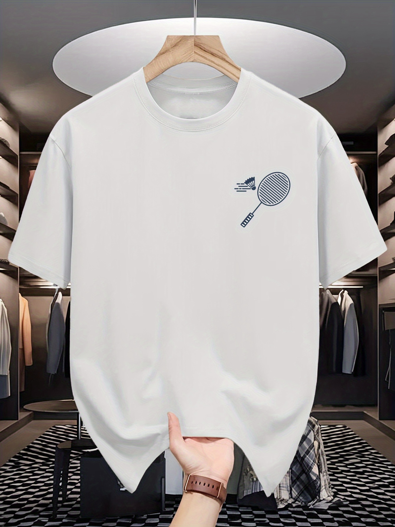 T-shirt girocollo da uomo con  - Badminton Aesthetic recensione e prezzo